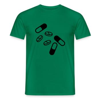 pillen_und_tabletten_f1 - Männer T-Shirt - Kelly Green - Vorne - AI Model Male 178 dark (178cm)