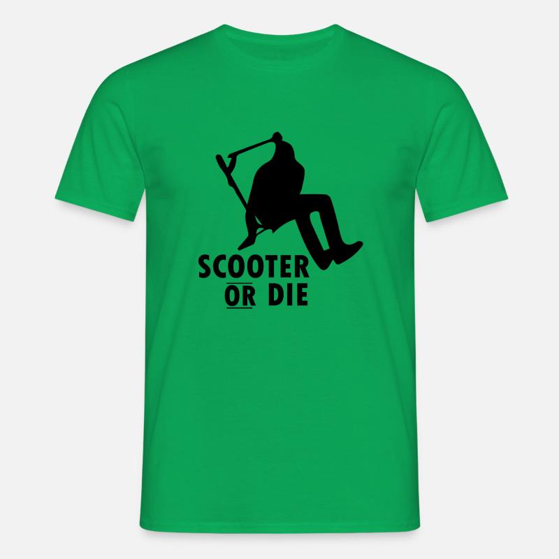 E-Scooter E-Roller Scooter - Männer T-Shirt - Kelly Green