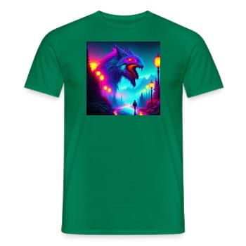 Die Nacht - Männer T-Shirt - Kelly Green - Vorne - AI Model Male 178 dark (178cm)
