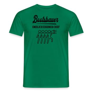 Bootsbauer Chef Selbstständigkeit Firma Gründen - Männer T-Shirt - Kelly Green - Vorne - AI Model Male 178 dark (178cm)