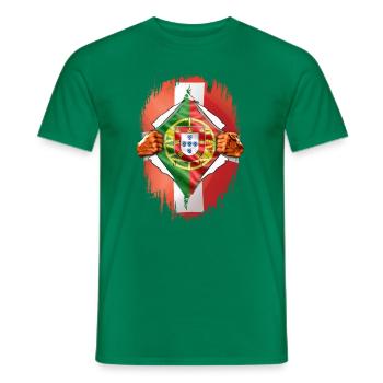 Suisse Portugal double nationalité - T-shirt homme - vert - Devant - AI Model Male 178 dark (178cm)