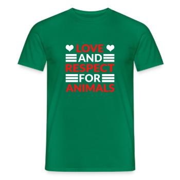 Respekt Akzeptanz Toleranz Anerkennung Geltung - Männer T-Shirt - Kelly Green - Vorne - AI Model Male 178 dark (178cm)