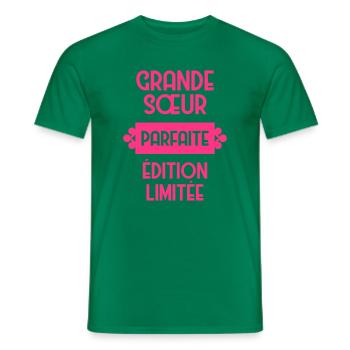 Grande Soeur Sœur Naissance Bébé Famille - Men's T-Shirt - kelly green - Front - AI Model Male 178 dark (178cm)