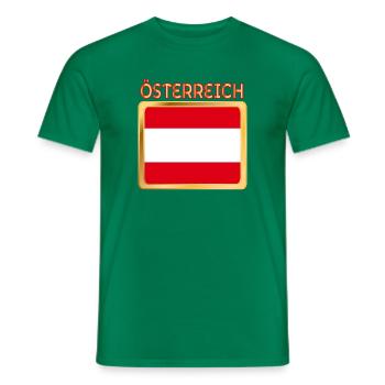 AUSTRIAN FLAG AUSTRIA - Men's T-Shirt - kelly green - Front - AI Model Male 178 dark (178cm)
