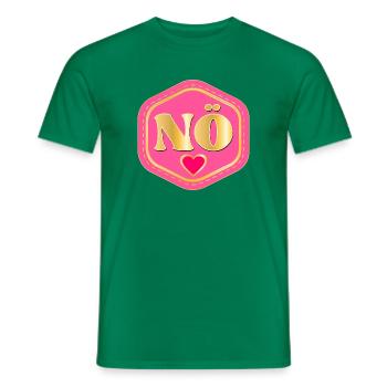 NEIN NÖ - ABSAGE MIT HERZ - Männer T-Shirt - Kelly Green - Vorne - AI Model Male 178 dark (178cm)