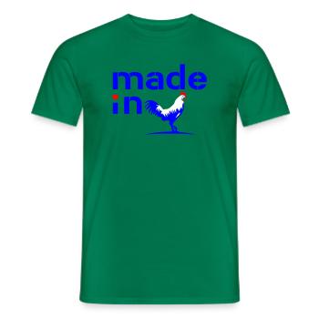 Made in France - T-shirt homme - vert - Devant - AI Model Male 178 dark (178cm)