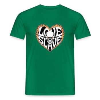 Kantiges Herz mit Totenkopf Tattoo-Design - Männer T-Shirt - Kelly Green - Vorne - AI Model Male 178 dark (178cm)