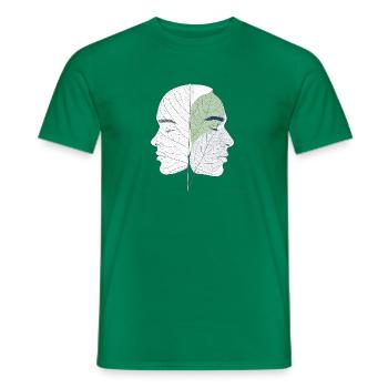 A mind rooted in nature - Men's T-Shirt - kelly green - Front - AI Model Male 178 dark (178cm)