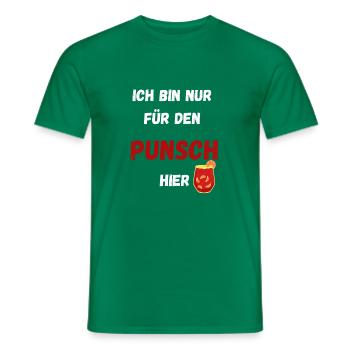 Punch humoristique disant Marché de Noël - T-shirt homme - vert - Devant - AI Model Male 178 dark (178cm)