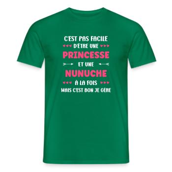 Princess and Nunuche: Manage with Pride - Men's T-Shirt - kelly green - Front - AI Model Male 178 dark (178cm)