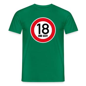 18ème anniversaire Sexy Shield Tempo 18 et Sexy 18 - T-shirt homme - vert - Devant - AI Model Male 178 dark (178cm)