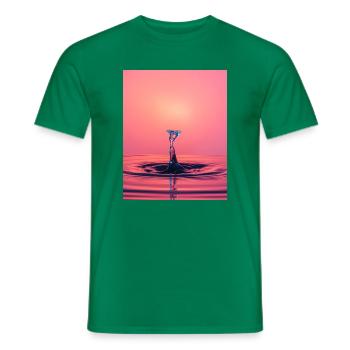Flüssiger abstrakter Spritzer - Männer T-Shirt - Kelly Green - Vorne - AI Model Male 178 dark (178cm)
