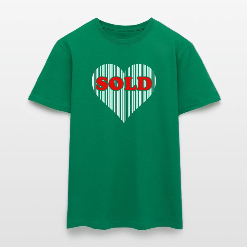 Herz Barcode Liebe – Sold Code Strichcode Geschenk Männer T-Shirt