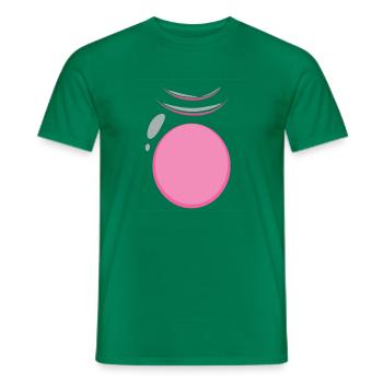 Pig Belly Lazy DIY Costume Funny Animal Halloween - Men's T-Shirt - kelly green - Front - AI Model Male 178 dark (178cm)