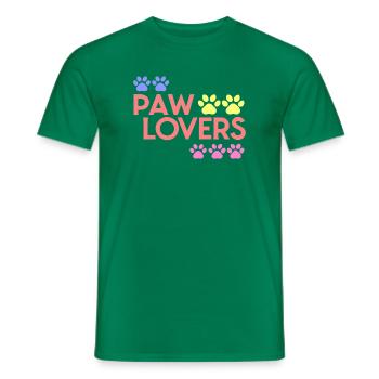 Rainbow Paw Liebhaber - Männer T-Shirt - Kelly Green - Vorne - AI Model Male 178 dark (178cm)