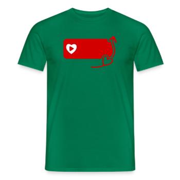 Schönes YouTube-inspiriertes flaches Symbol zum Abonnieren - Männer T-Shirt - Kelly Green - Vorne - AI Model Male 178 dark (178cm)