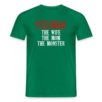 Monster The Wife The Mom Typography Design - Männer T-Shirt - Kelly Green - Vorne - AI Model Male 178 dark (178cm)