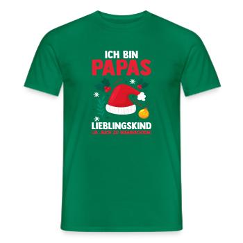 Santa Claus Dad's favorite child Christmas - Men's T-Shirt - kelly green - Front - AI Model Male 178 dark (178cm)