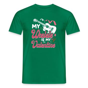 Valentines ukulélé hawaïen - T-shirt homme - vert - Devant - AI Model Male 178 dark (178cm)