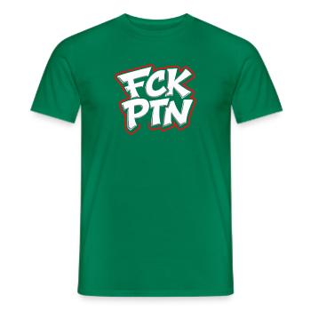 FCK PTN Anti Putin Statement - Men's T-Shirt - kelly green - Front - AI Model Male 178 dark (178cm)