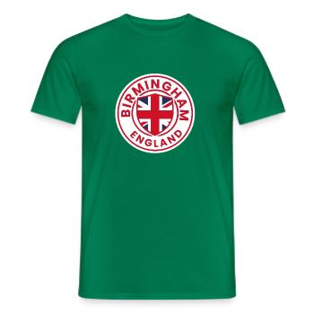 Insigne du Birmingham England Shield - T-shirt homme - vert - Devant - AI Model Male 178 dark (178cm)