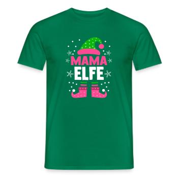 Weihnachten Familie Mutter Mama Elfe - Männer T-Shirt - Kelly Green - Vorne - AI Model Male 178 dark (178cm)