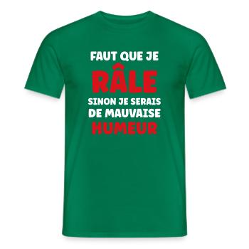 I have to moan in a fiery mood - Men's T-Shirt - kelly green - Front - AI Model Male 178 dark (178cm)