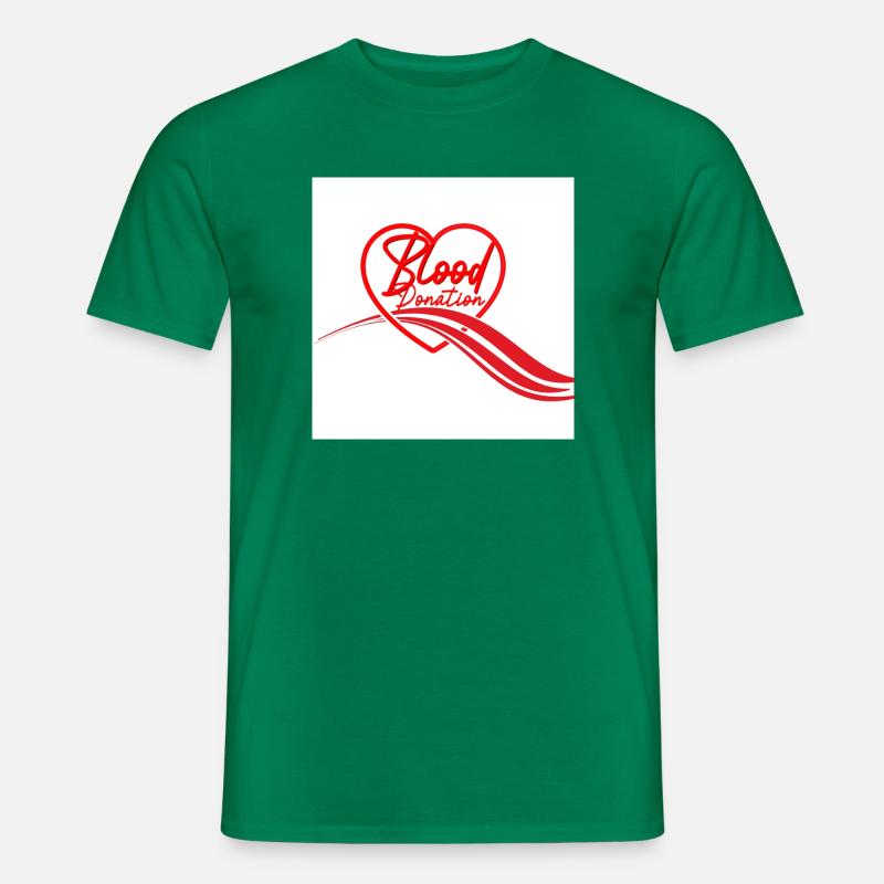 Herz-Logo der Blutspende - Männer T-Shirt - Kelly Green