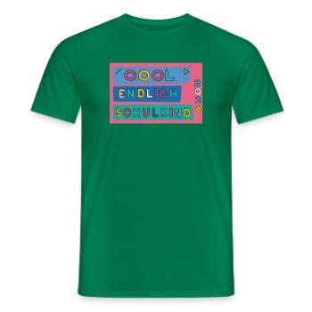 Endlich Schulkind  - Männer T-Shirt - Kelly Green - Vorne - AI Model Male 178 dark (178cm)