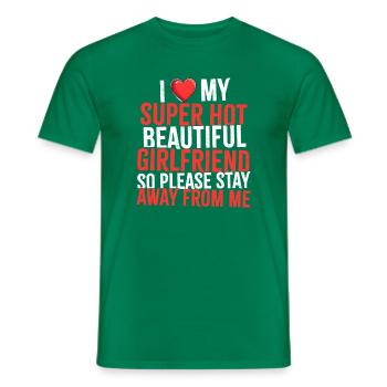 Liebeswarnung Girlfriend Shirt - Männer T-Shirt - Kelly Green - Vorne - AI Model Male 178 dark (178cm)