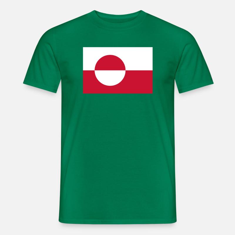 Grønlands flag - Mænd T-shirt - kelly grøn