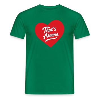 "That's Aimore" pun with heart - Men's T-Shirt - kelly green - Front - AI Model Male 178 dark (178cm)