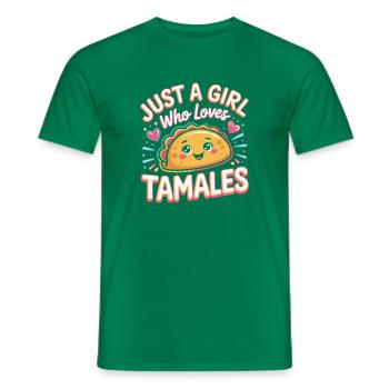Just a girl who loves tamales - Men's T-Shirt - kelly green - Front - AI Model Male 178 dark (178cm)