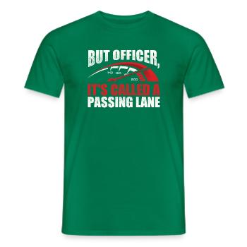 Cela s’appelle une course à voie de dépassement - T-shirt homme - vert - Devant - AI Model Male 178 dark (178cm)