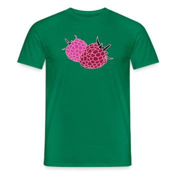 Raspberry Duo Pop Art - Männer T-Shirt - Kelly Green - Vorne - AI Model Male 178 dark (178cm)