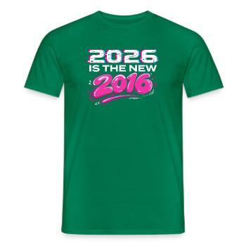 2026 Neue 2016 Throwback-Internet-Vibes - Männer T-Shirt - Kelly Green - Vorne - AI Model Male 178 dark (178cm)