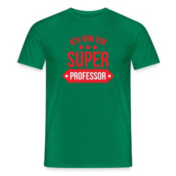 Super Professeur Étoiles Typographie Rouge et Blan - T-shirt homme - vert - Devant - AI Model Male 178 dark (178cm)