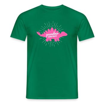 Grandmasaur Brachiosaurus Funny Dinosaur Design - Men's T-Shirt - kelly green - Front - AI Model Male 178 dark (178cm)