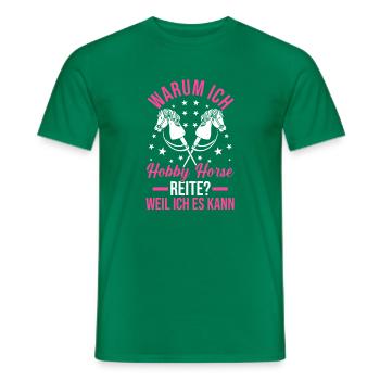 Steckenpferd Hobbyhorse Hobby Horsing - Männer T-Shirt - Kelly Green - Vorne - AI Model Male 178 dark (178cm)
