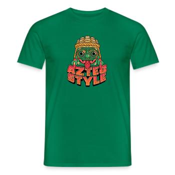 Aztec Style - Men's T-Shirt - kelly green - Front - AI Model Male 178 dark (178cm)
