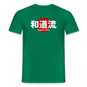 Wado-Ryu Karate Martial Art GYM Japanese Kanji - Men's T-Shirt - kelly green - Front - AI Model Male 178 dark (178cm)