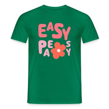Easy Peasy Shirt – Cute Flower Aesthetic - Men's T-Shirt - kelly green - Front - AI Model Male 178 dark (178cm)