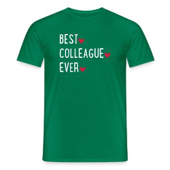 Meilleur collègue du monde - T-shirt homme - vert - Devant - AI Model Male 178 dark (178cm)
