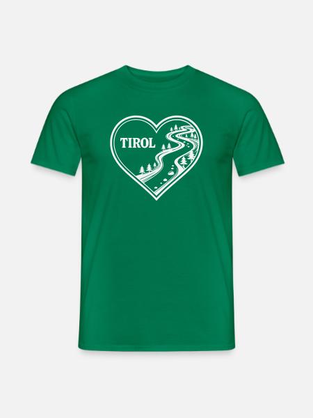 Tirol Herz Alpenweg - Männer T-Shirt - Kelly Green