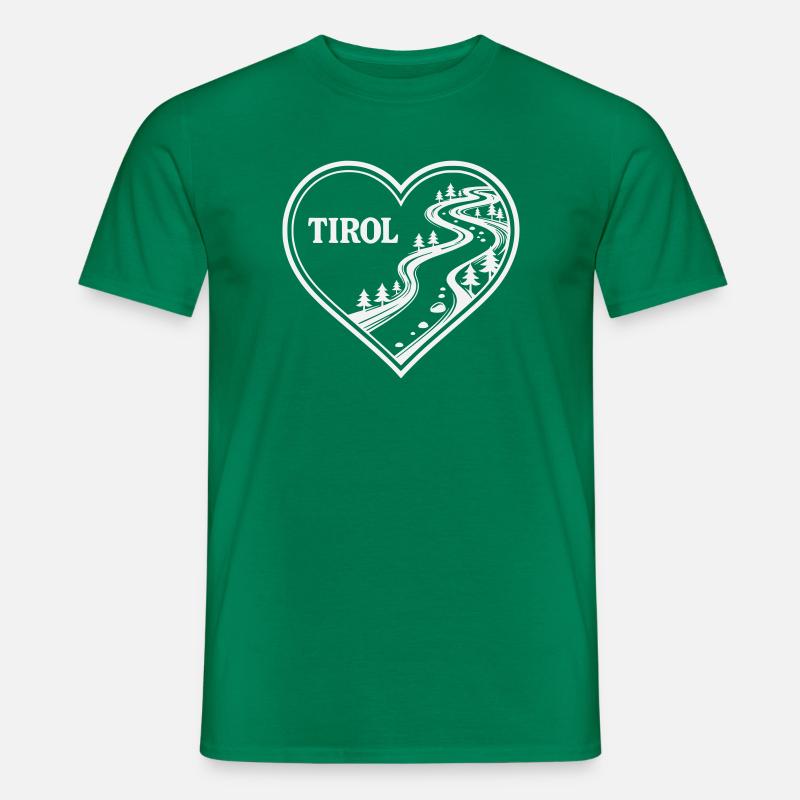 Tirol Herz Alpenweg - Männer T-Shirt - Kelly Green