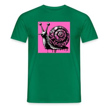 Escargot - T-shirt homme - vert - Devant - AI Model Male 178 dark (178cm)