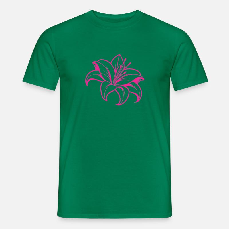 Lilienblüte - Männer T-Shirt - Kelly Green