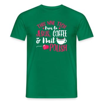 Nail Designer Nail Designer Cosmetics Nail Salon - Men's T-Shirt - kelly green - Front - AI Model Male 178 dark (178cm)