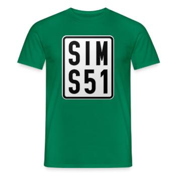 Simson S51 Moped Kennzeichen - Männer T-Shirt - Kelly Green - Vorne - AI Model Male 178 dark (178cm)