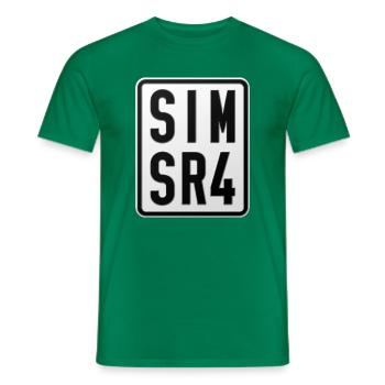 Simson SR4 Moped Kennzeichen - Männer T-Shirt - Kelly Green - Vorne - AI Model Male 178 dark (178cm)